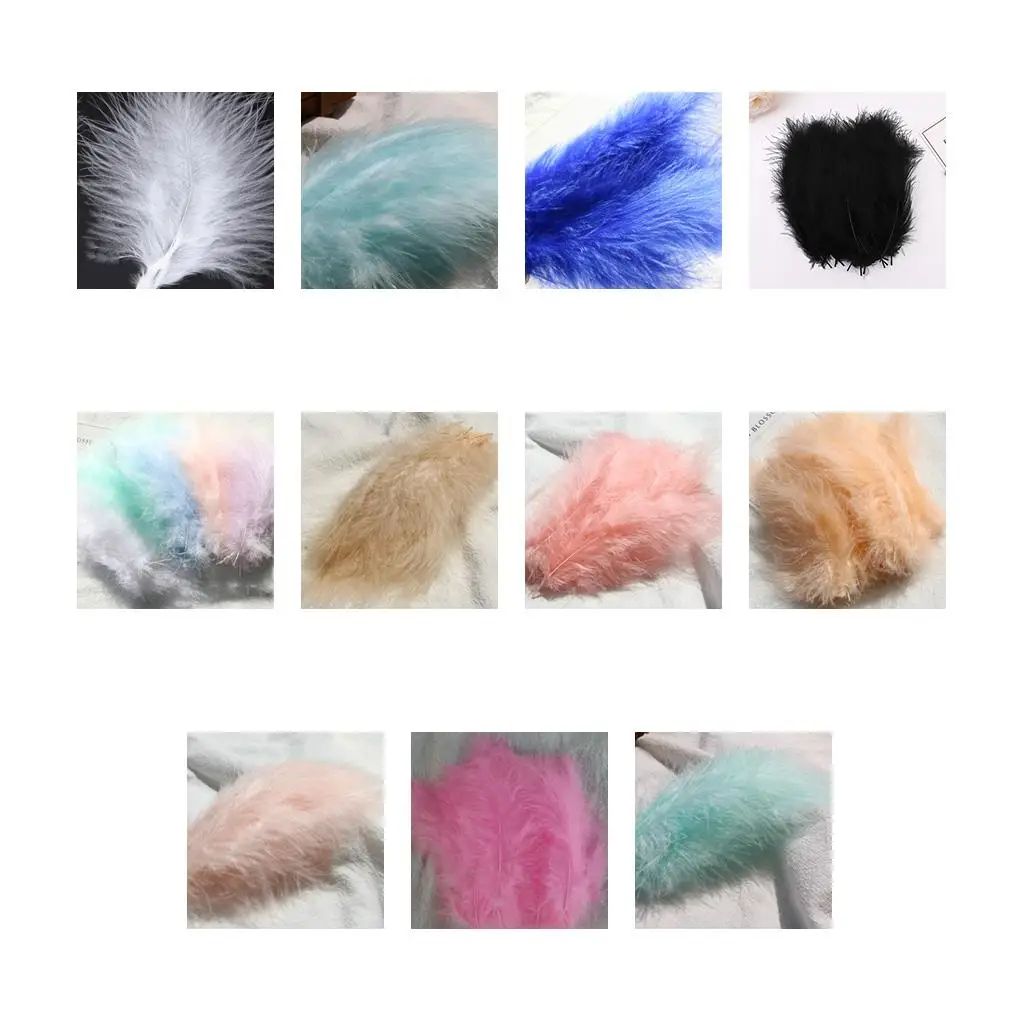 

50 PCS Turkey Marabou Feathers Fluffy Wedding Dress DIY Jewelry Decoration decorative Accessories Feathers