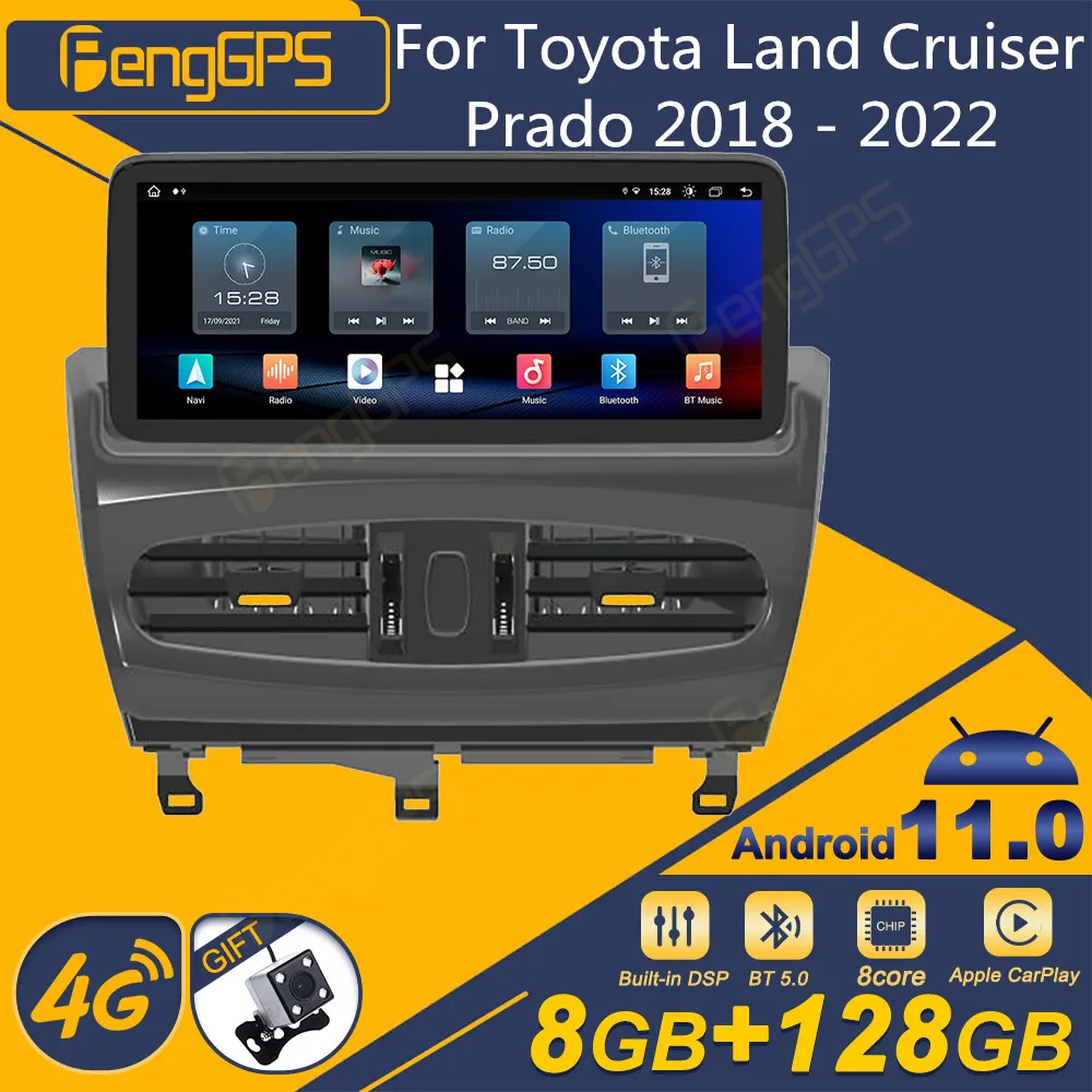 

For Toyota Land Cruiser Prado 2018 - 2022 Android Car Radio 2Din Stereo Receiver Autoradio Multimedia Player GPS Navi Head Unit
