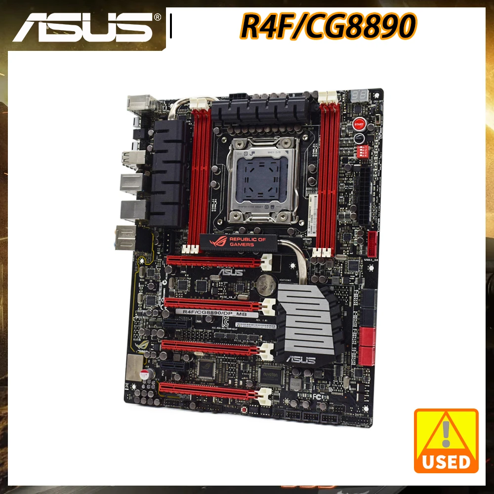 

ASUS ROG R4F/CG8890 Mining Motherboard Kit X79 Motherboard LGA 2011 Support Core i7 Cpus DDR3 32GB PCI-E 3.0 SATA3 6×USB3.0 ATX