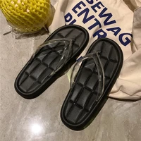 black solid color comfortable slippers women summer korean fashion casual non slip couple flip flops breathable beach shoes