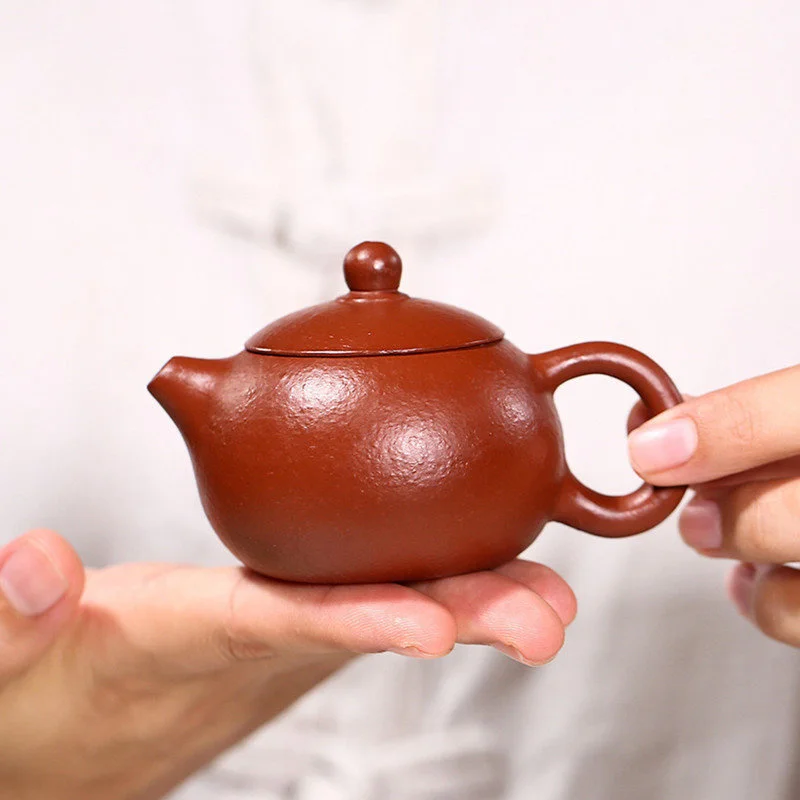 

120 мл Yixing Фиолетовый Глиняный Чайник знаменитый художник ручной работы Xishi чайник из сырой руды семян рыбы грязевой Чайник Китайский Zisha чайный набор