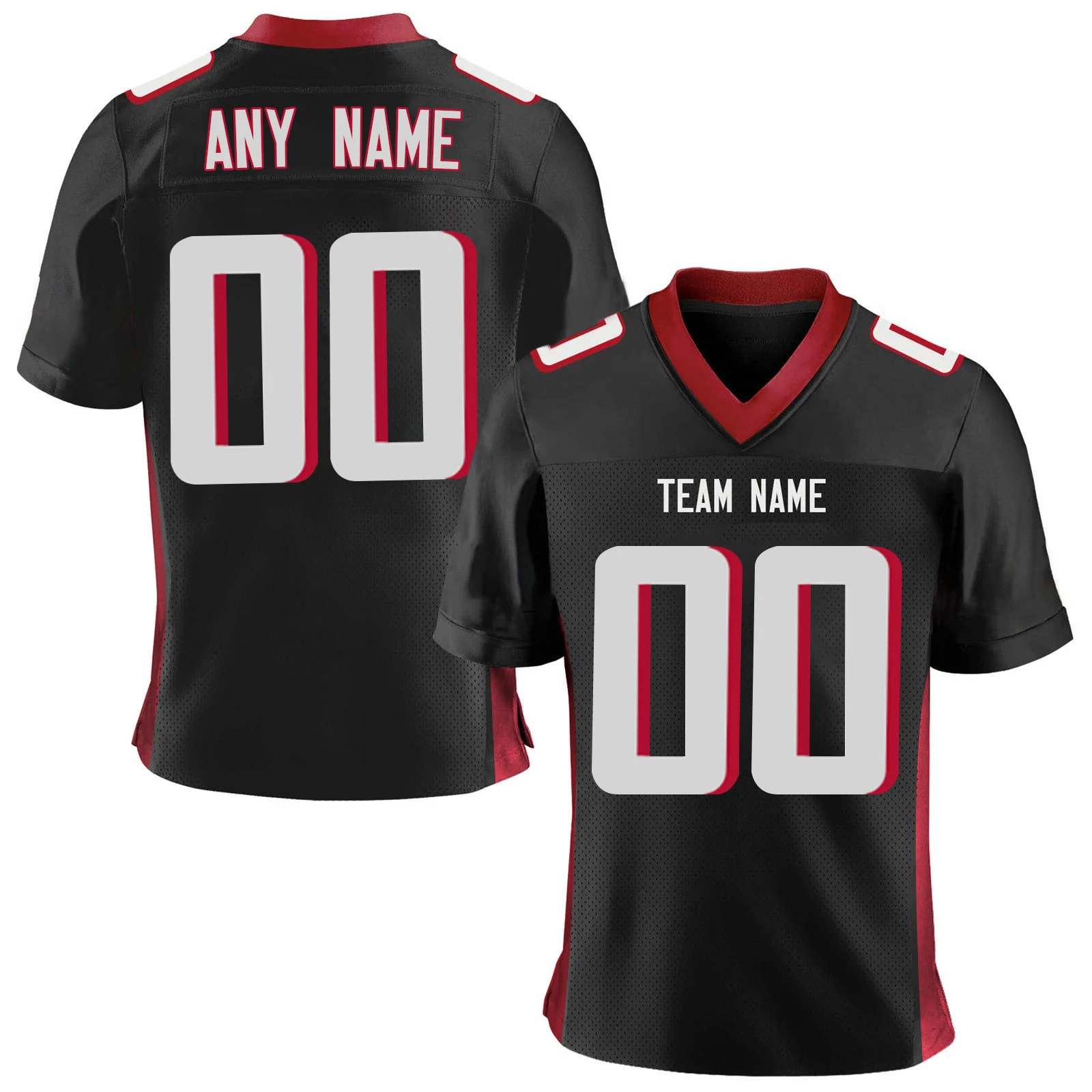 Джерси для американского футбола на заказ черно-белый цвет мужчин женщин и детей