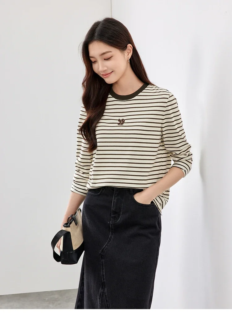 Женская футболка из хлопка SENTUBILA