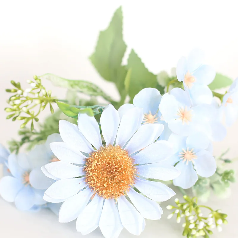 1 букет искусственных шелковых цветов Подсолнухи ветки маргаритки домашний сад