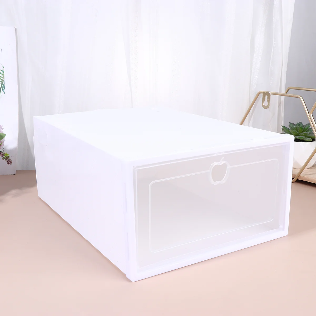 

6 Pcs Drawer Type Shoe Box Plastic Shoes Bed Shoe Storage Shoes Storage Box Stackable Shoe Container