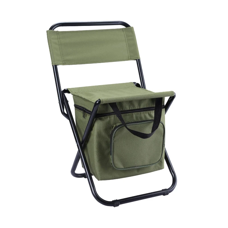 

2022 Outdoor Camping Folding Chair Ultralight Portable Ice Bag Chair Back Chair Insulation Function Camping Beach Fishing Chair