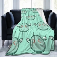 genshin impact anemo slime fleece throw blankets anime game blankets for home couch ultra soft bedspread