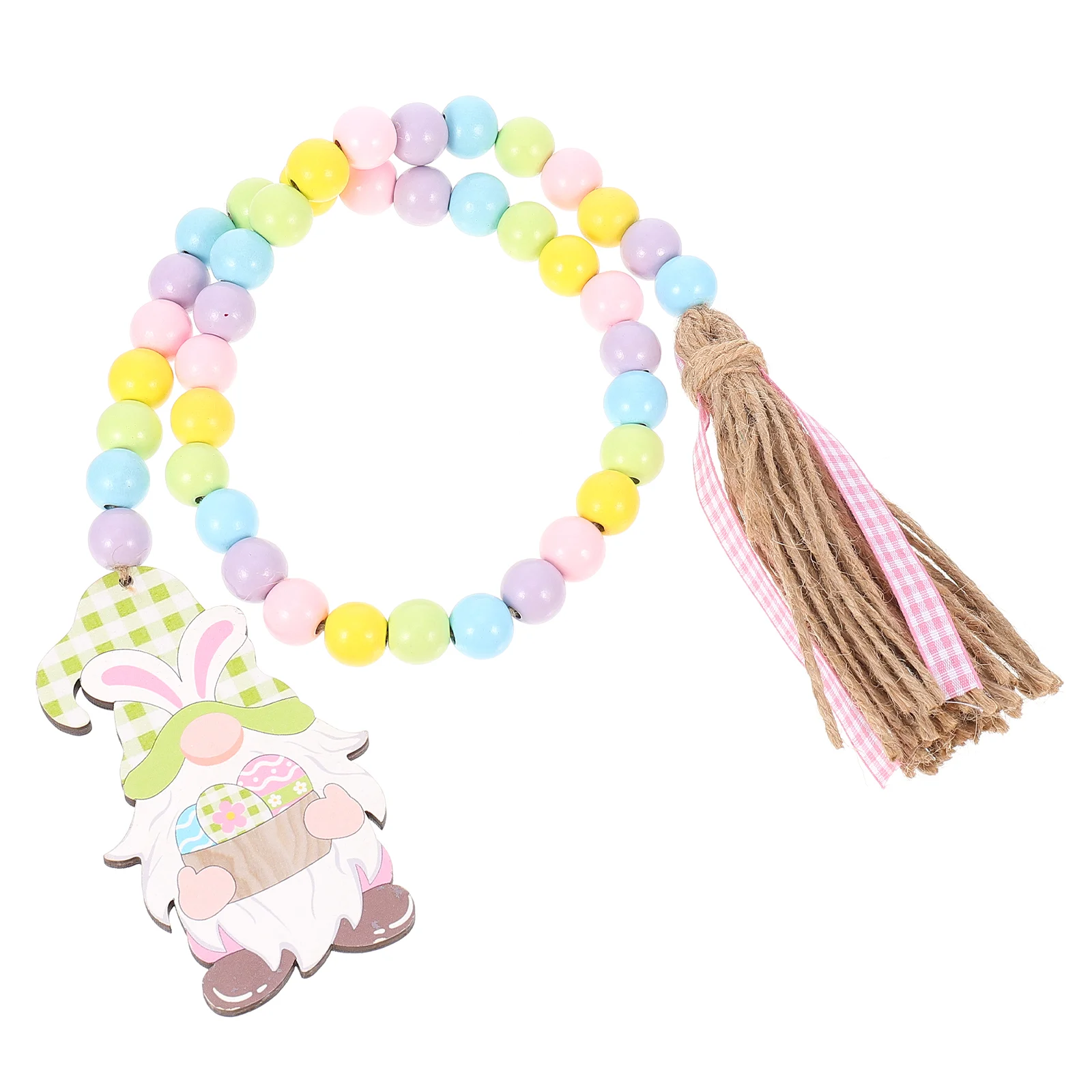 

Easter Themed Beads String Wooden Beads String Pendant Household Hanging Decor
