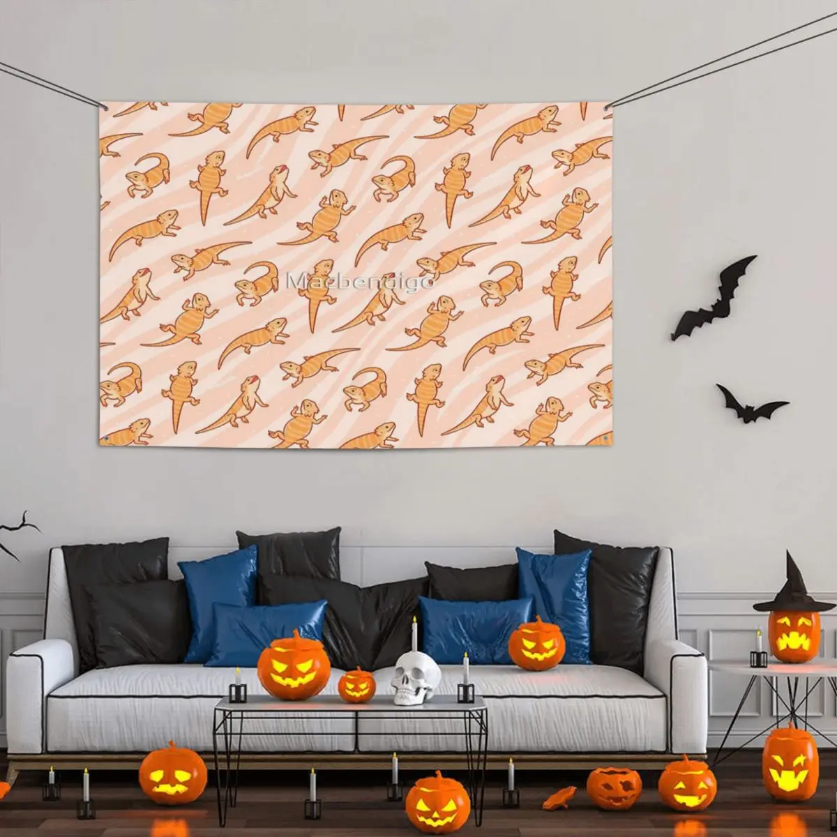 

Bearded Dragons Party Banner Decor 120x180cm Modern Outdoor Lawn Vibrant Colors Drapey