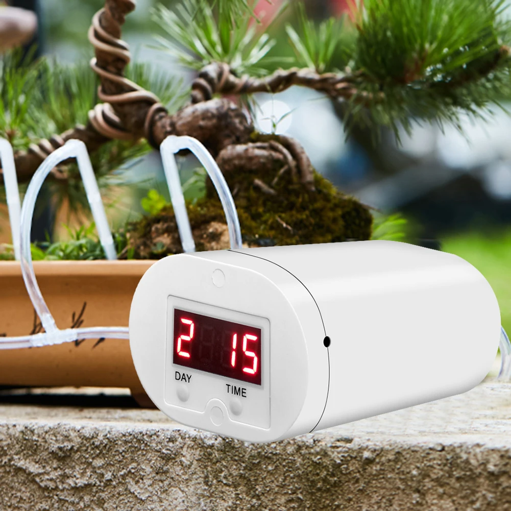 

LCD Intelligent Watering Device System Controller Drip Irrigation Machine Rechargeable Leakproof for Home Bedroom Balcony Garden