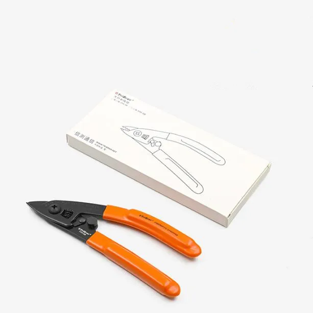 2PCS TriBrer Miller fiber cable stripping pliers TTF-01 Double mouth stripper TTF-02 Three port strippers 125μm-3mm