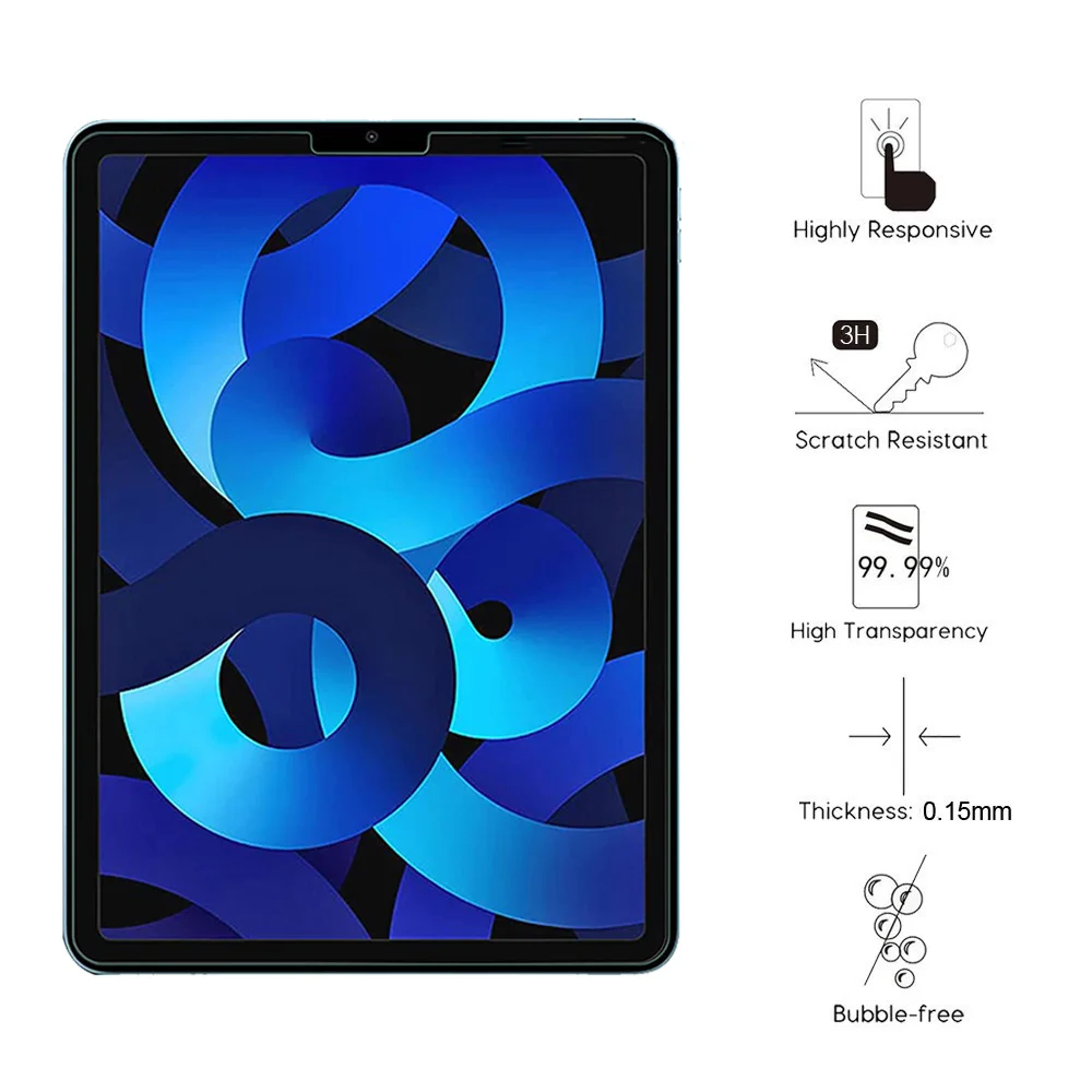 

3pcs Tablet Screen Protector For Apple IPad Air 5 10.9 Inch A2588 A2589 A2591 2022 Clear Nano Explosion-proof PET Film Not Glass