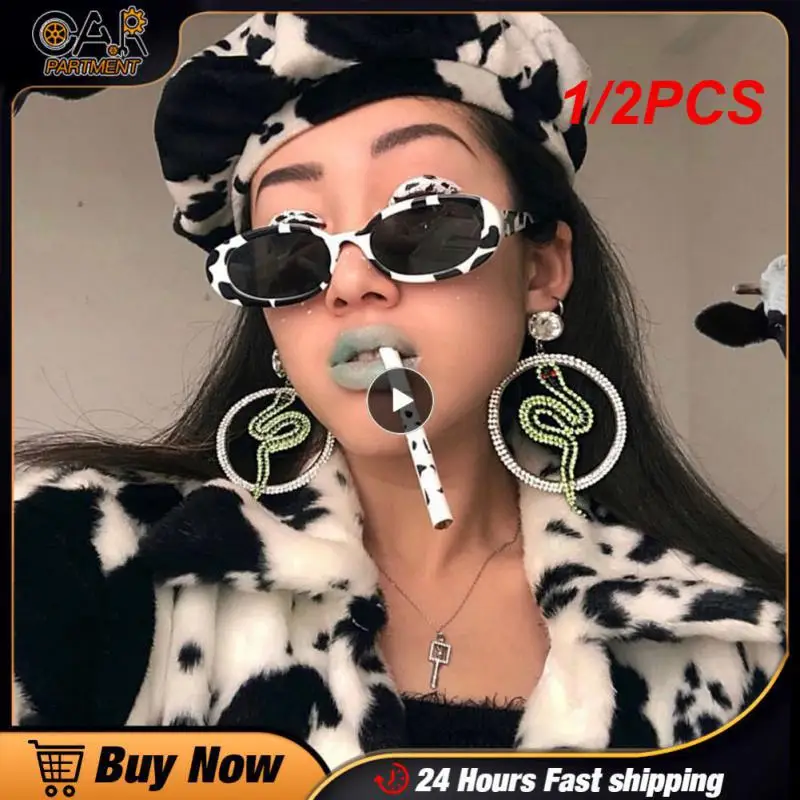 

1/2PCS Retro Sunglasses for Women Small Oval Frame Sun Glasses Fashion Shades Polarized Eyewear UV400 Sunglasses