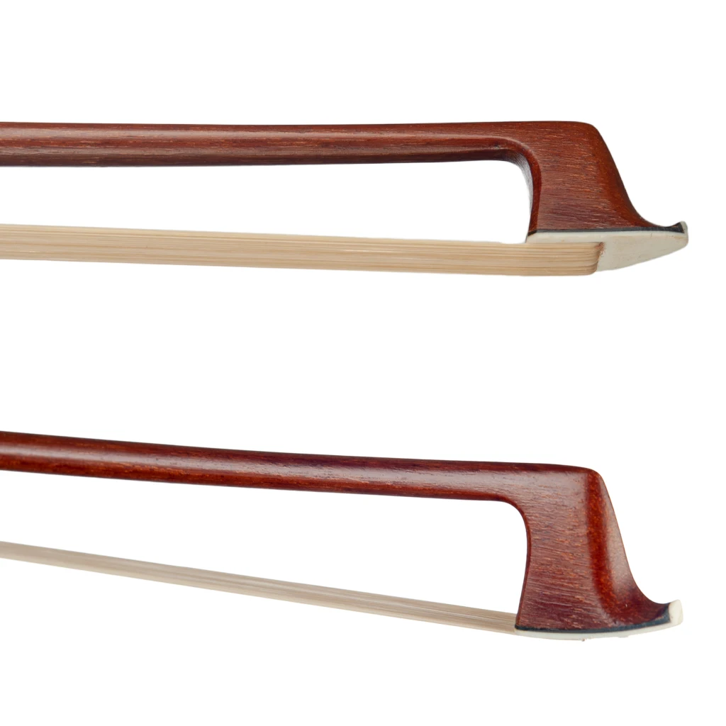 Handmade 4/4 Size Fiddle Bow Pernambuco Stick Ebony Frog Real Mongolia Horsehair Straight Nice Balance Fast Response Sweet Tone