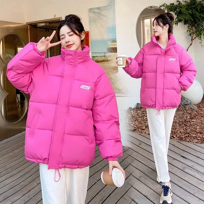 Parkas Women 2022 Winter New Fashion Loose Casual Student Bread Coat Female Clothing Long Warm Down Cotton Padded Jacket
