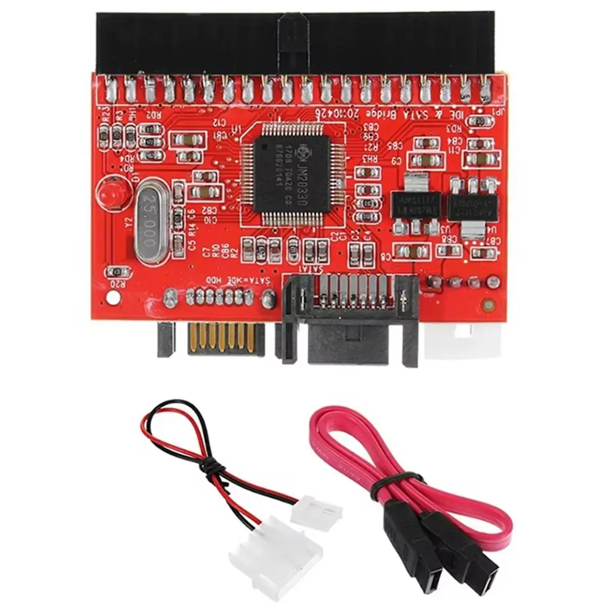 Фото Адаптер-конвертер A10I 2-в-1 IDE-SATA / SATA-IDE 3,5 дюйма, 40-контактный, для DVD, CD, HDD, двунаправленная передача данных, кабель SATA для ПК №2