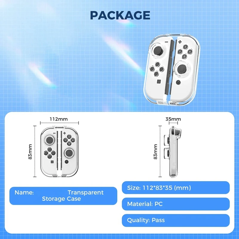 Новая мини-версия ПК прозрачная коробка для хранения Nintendo Switch Joy-Con версия без