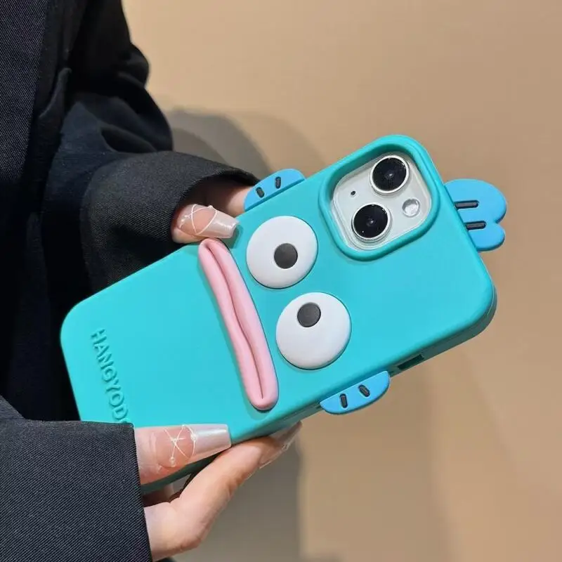 Фото Милый чехол Kawaii Hangyodon Classic Reprint для iPhone 17, 16, 15 Pro Max, 14, 13 – Мягкий 3D TPU противоударный чехол №5