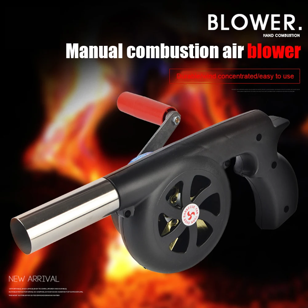 

Ручная воздуходувка для барбекю, кухонный инструмент с ручным управлением и теплоизоляцией, с сильфоном