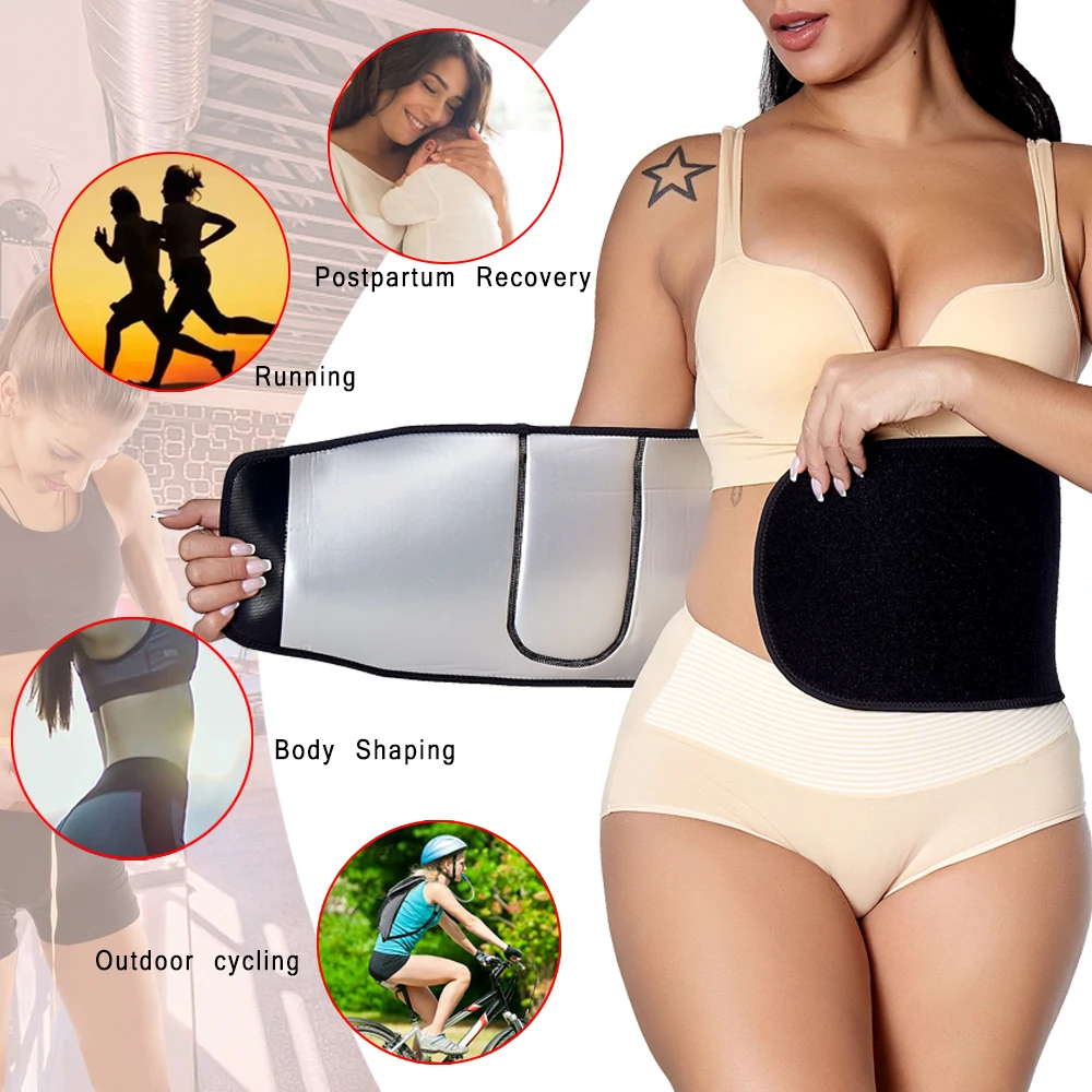 SEXYWG Waist Trainer Sauna Belt Women Fat Burning Waist Cincher Corset Shaper Weight Loss Belt Slimming Modeling Belt