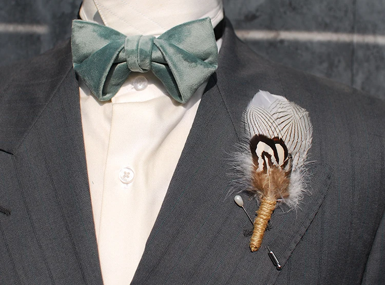 Merlin Handmade Brooch High Quali Natural Feather Design Wedding Host Western European Par Gift