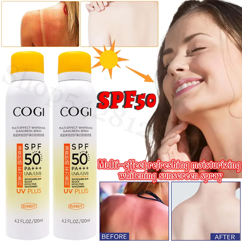 

GOGI Sunscreen Spray Multi-effect Refreshing Moisturizing Whitening Non-sticky Hands Anti-ultraviolet Skin Waterproof Anti-sweat