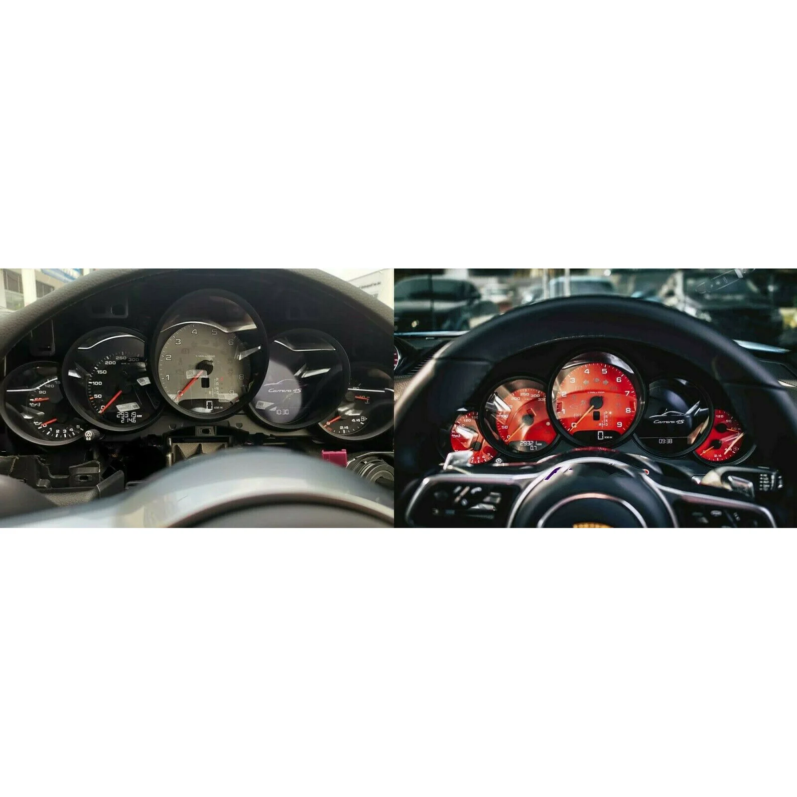 Лицевой циферблат манометра для Porsche 971 Cayenne Macan 718 Paramera 911 Carrera 991 накладка на