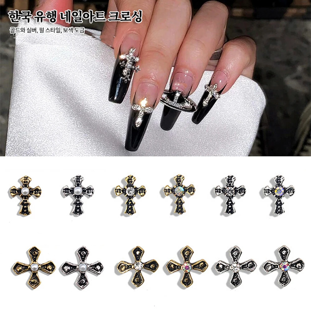 

20 шт., искусственные циркониевые ногти в стиле панк