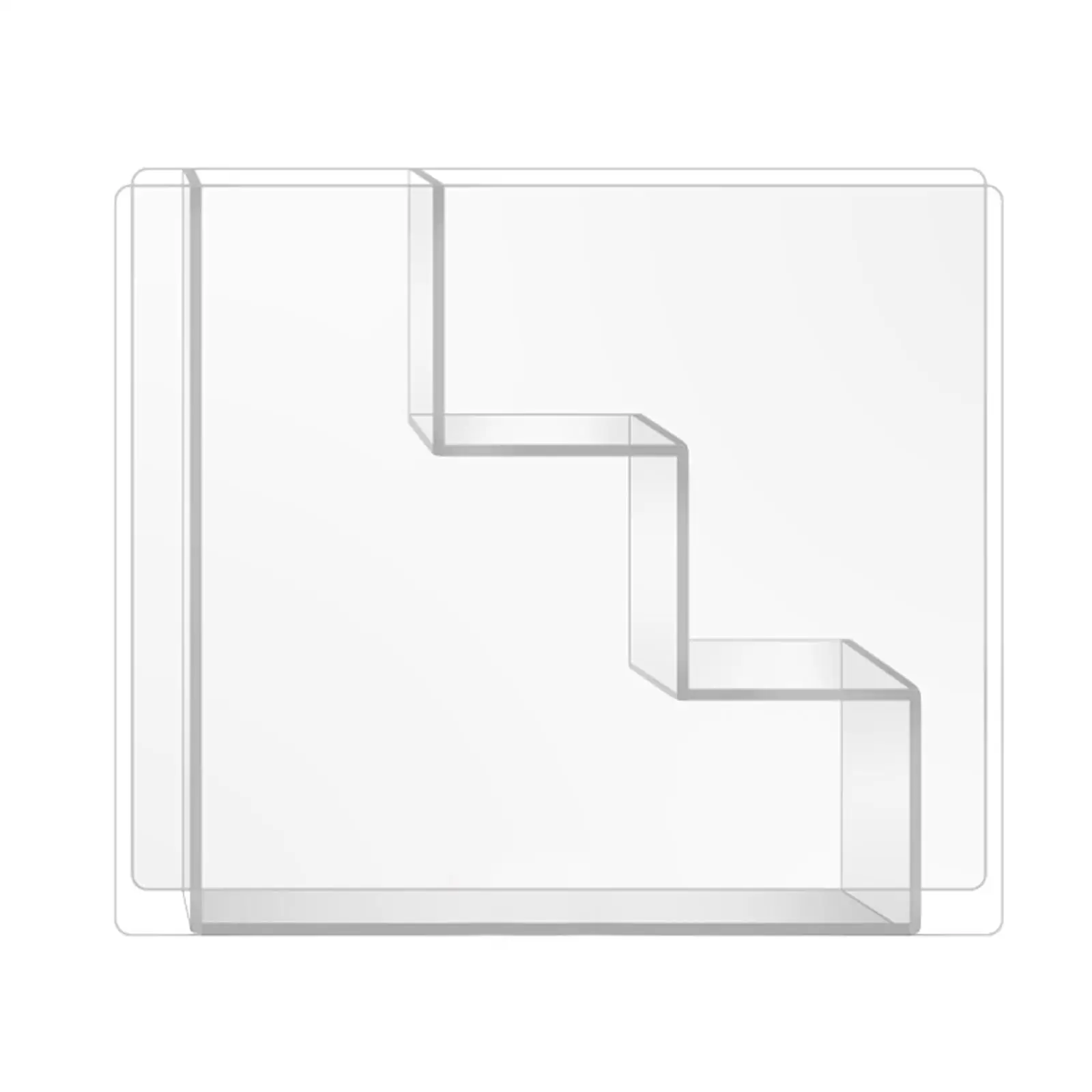 

Acrylic Flower Vase Decorative Stepped Design Durable Creative Floral Pot for