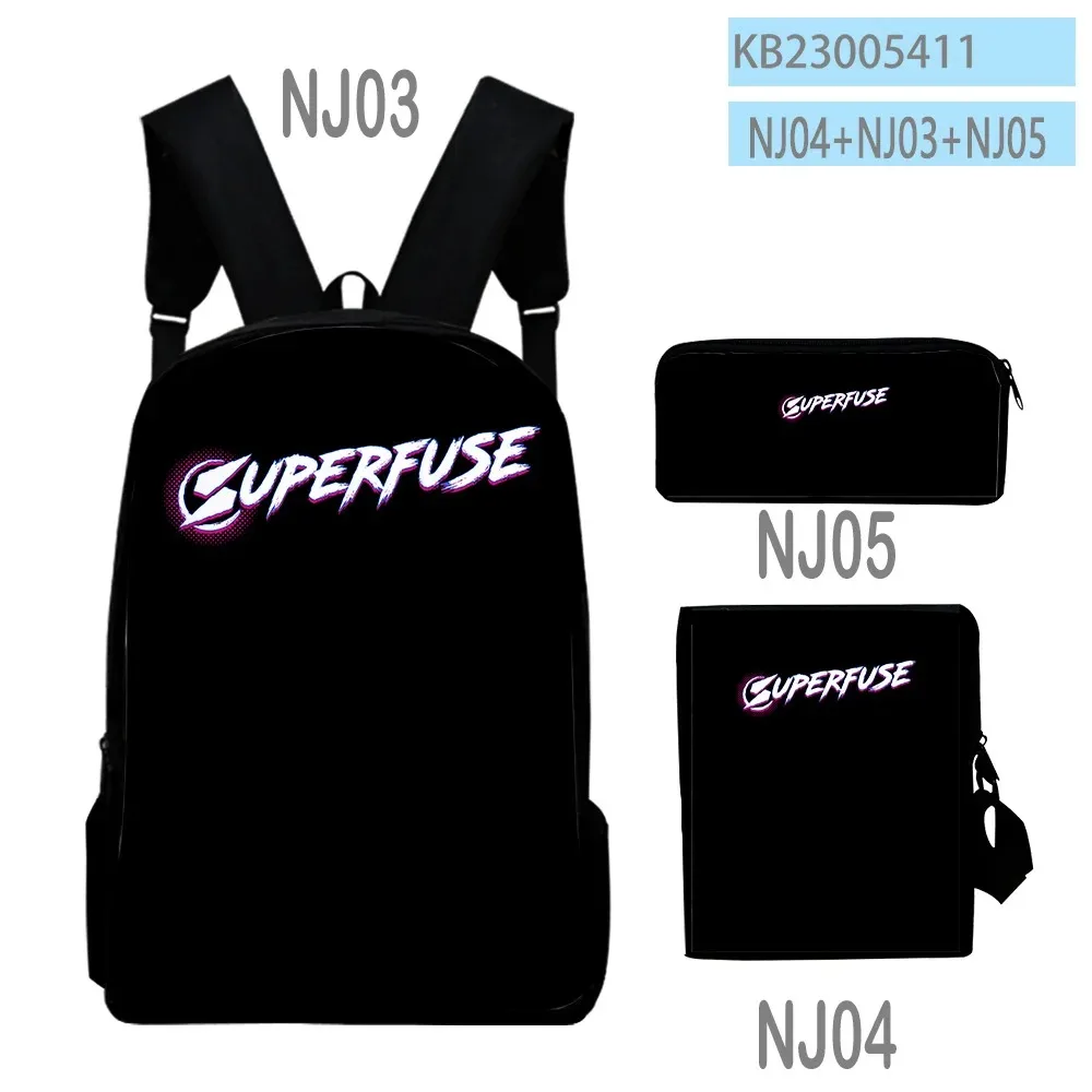 Школьные сумки Harajuku Superfuse ARPG Jogo с 3D-принтом mochila для ноутбука bolsa de ombro inclinado estojo lápis