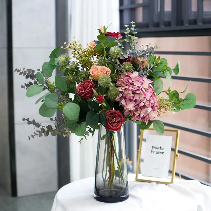 Скандинавский искусственный роскошный букет розы Цветочный набор для гостиной