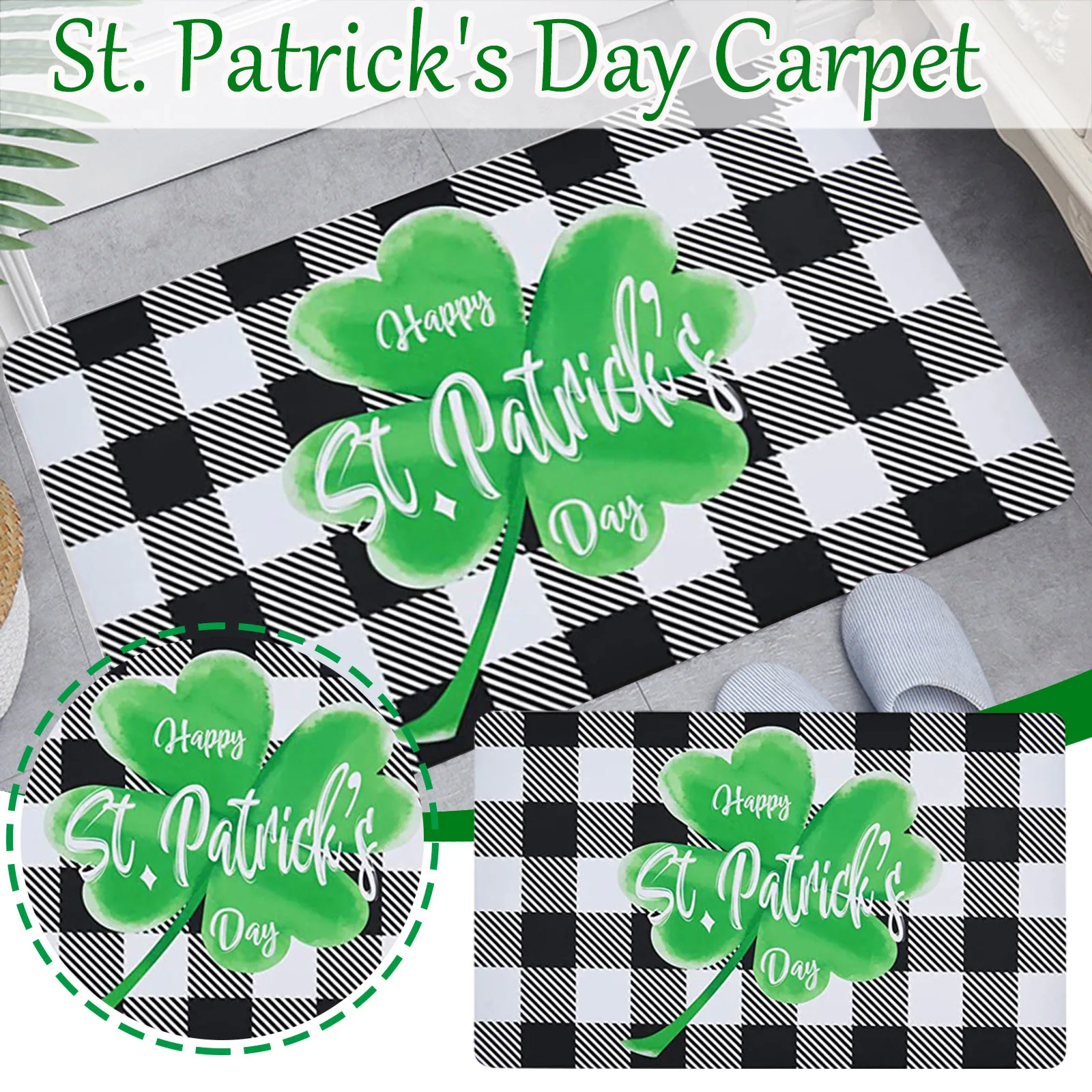 

Big Warm Blankets Large Carpet for Living Room Happy St. Patrick's Day Front Door Mats Non Big Soft Blankets Fleece Bed Blanket