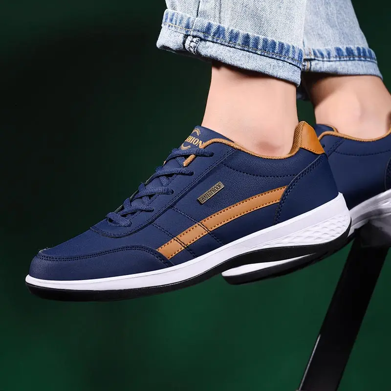 

Мужские кроссовки из искусственной кожи на шнуровке, коллекция 2022 года, обувь для спорта, тенниса, бега, летняя спортивная обувь для тенниса,...