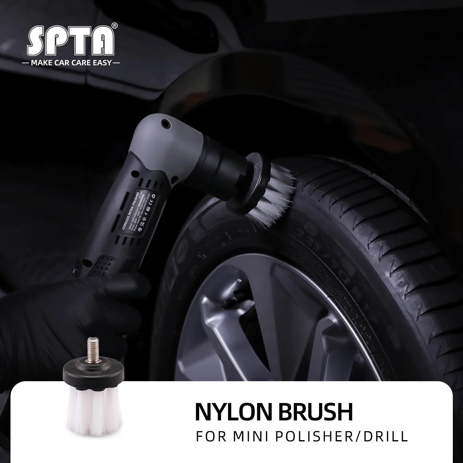 

SPTA 1"(30mm)2"(60mm)3"(90mm) Wheel Brush Car Washing Drill Brushes for Rims Wash Bathroom Tub Shower Floor Auto Cleaning Tool