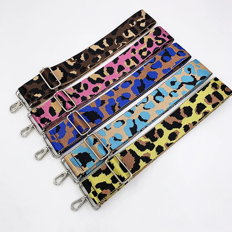 5cm Wide Women Bag Strap Print 80-146cm Long Adjustable Belt Handbag Crossbody Shoulder Bags Accessories Replacement Straps