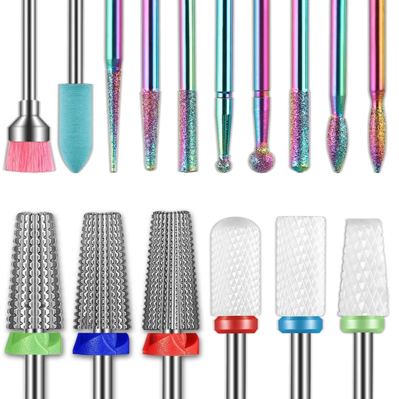 

Ceramic Nail Drill Bits Set 7Pcs Acrylic Cuticle Nails File Burr Bit For Nail Electric Drilling Machine Accessory Manicure