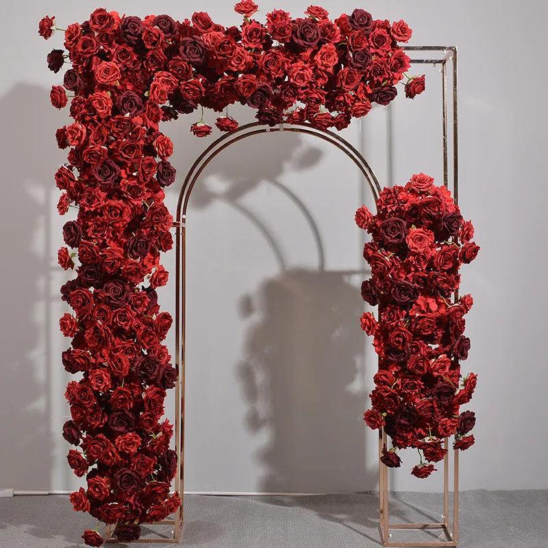 Роскошные искусственные цветы с красной розой свадебное украшение дорожный