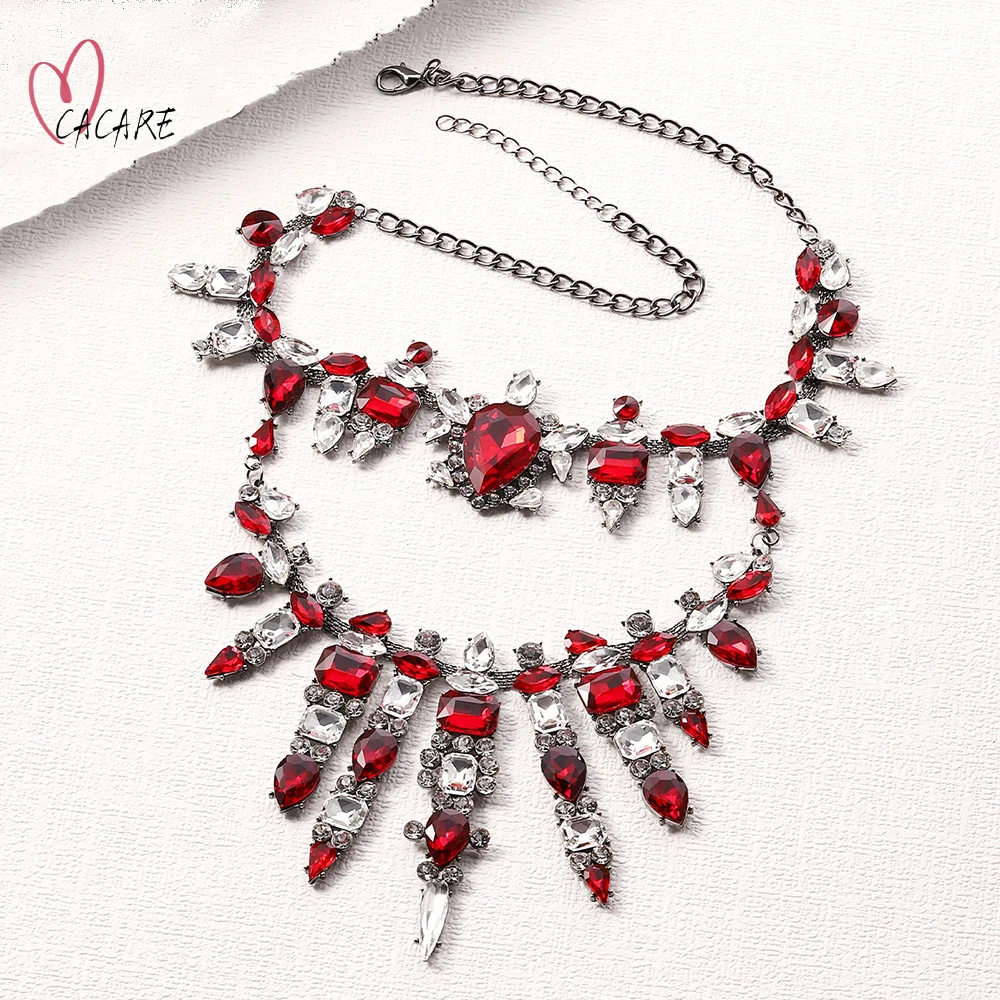 

2022 Long Pendent Statement Necklace Maxi Women CHEAP Big Fashion Jewelry Large Collares F0257 with Rhinestones Bohemian