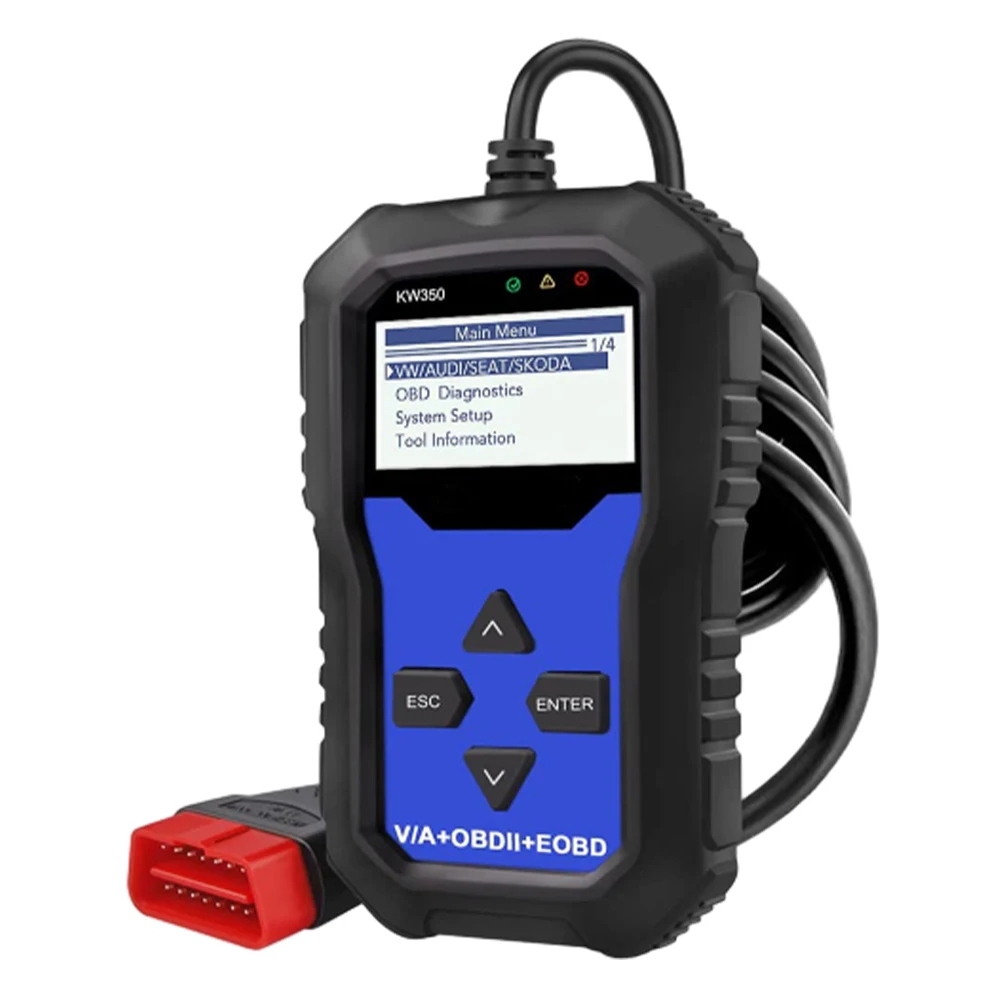 Пластиковая многосистемная диагностика KW350 Полная система OBD2 Диагностический
