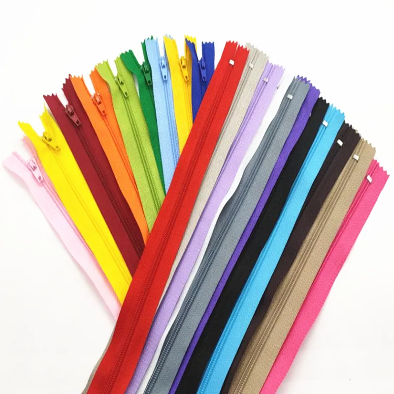 

20Pcs 3# 70CM-100Cm Closed Nylon Coil Zipper Suitable For Bags And Clothing