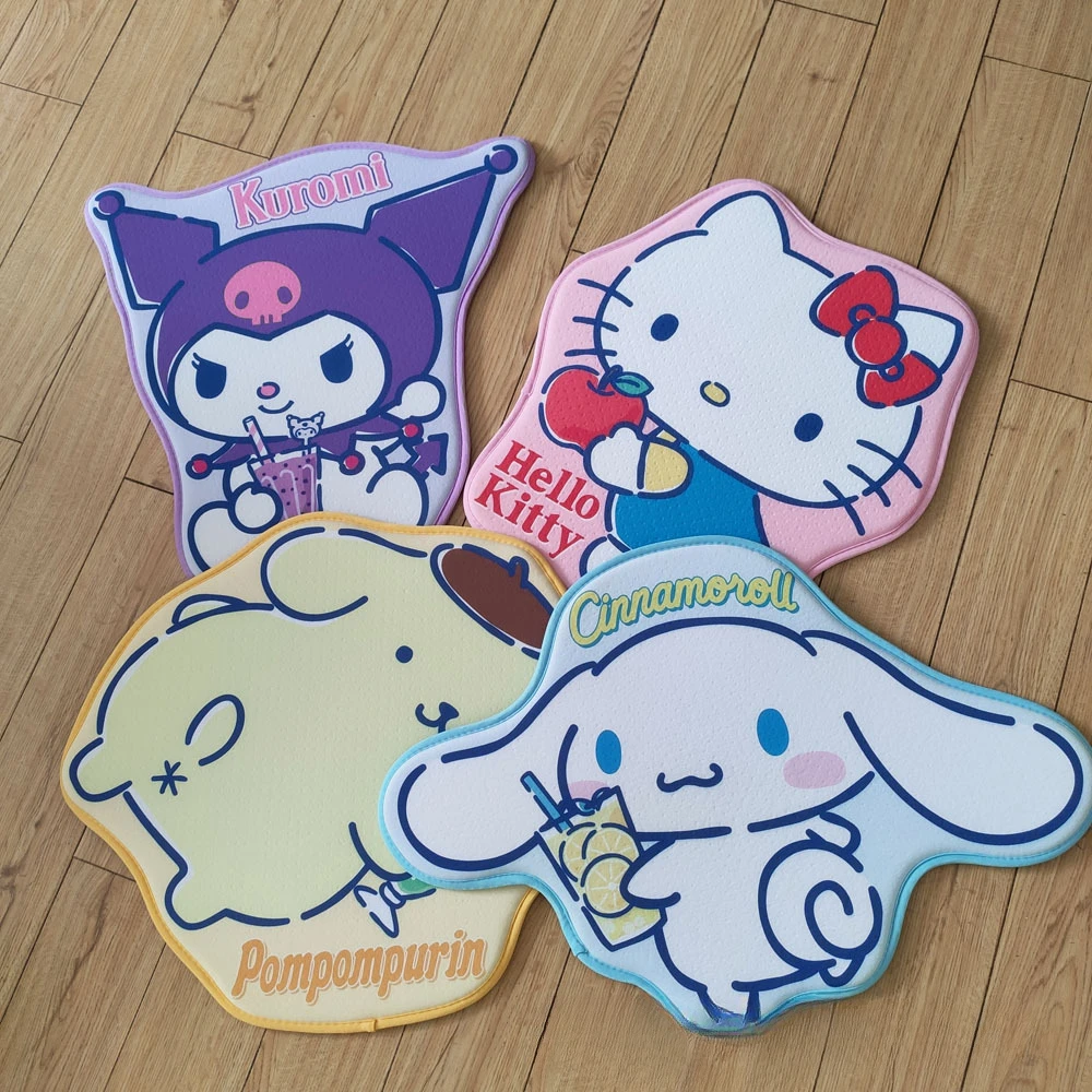 

Sanrio мультфильм Hello Kitty плюшевый стильный напольный коврик Kuromi Purin ванная комната водопоглощающая подкладка нескользящая подкладка женский подарок на Рождество