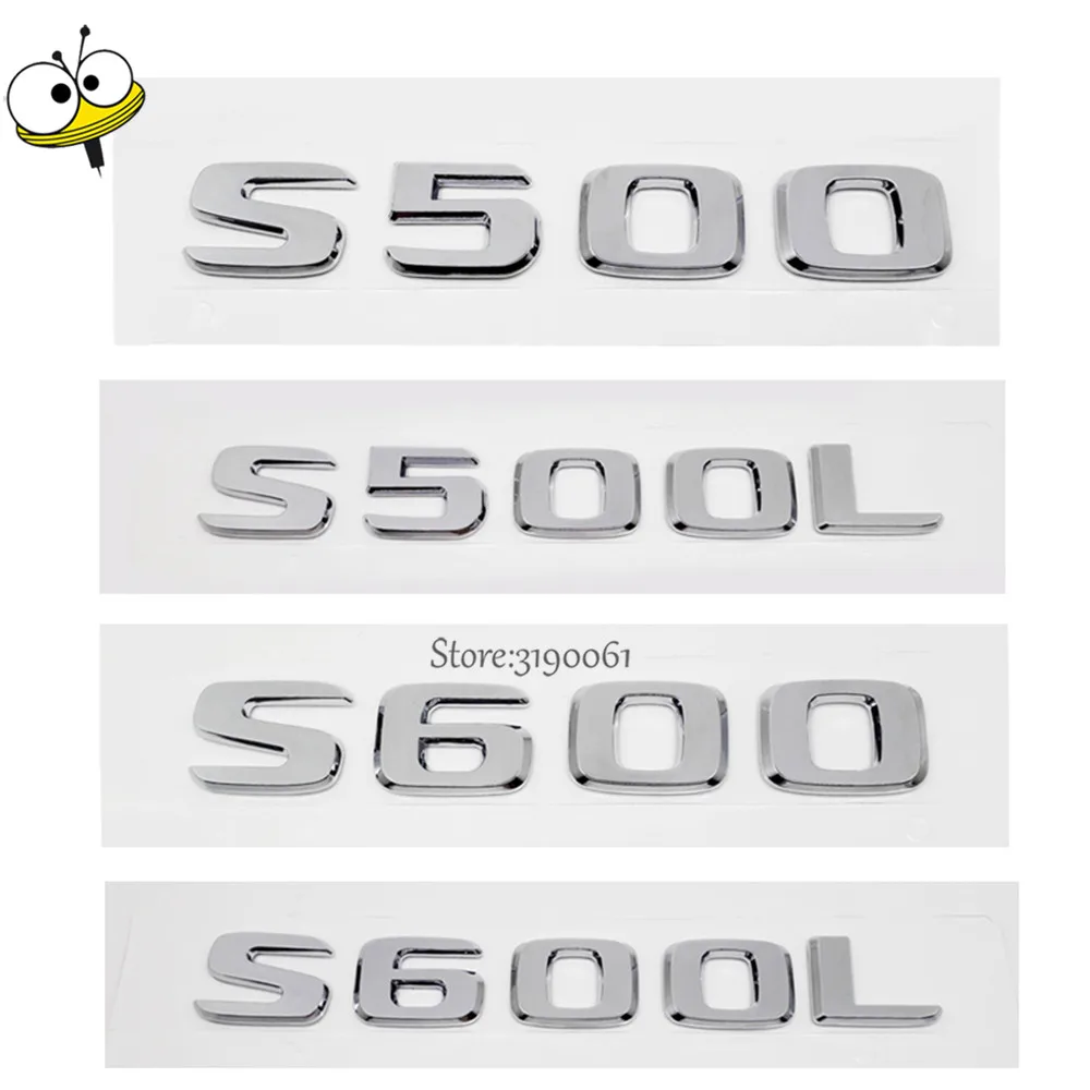 

New Car Rear Sticker For Mercedes-Benz S Class Benz S500 S500L S600 S600L W140 Emblem Badge Decal ABS Exterior Auto Accessories