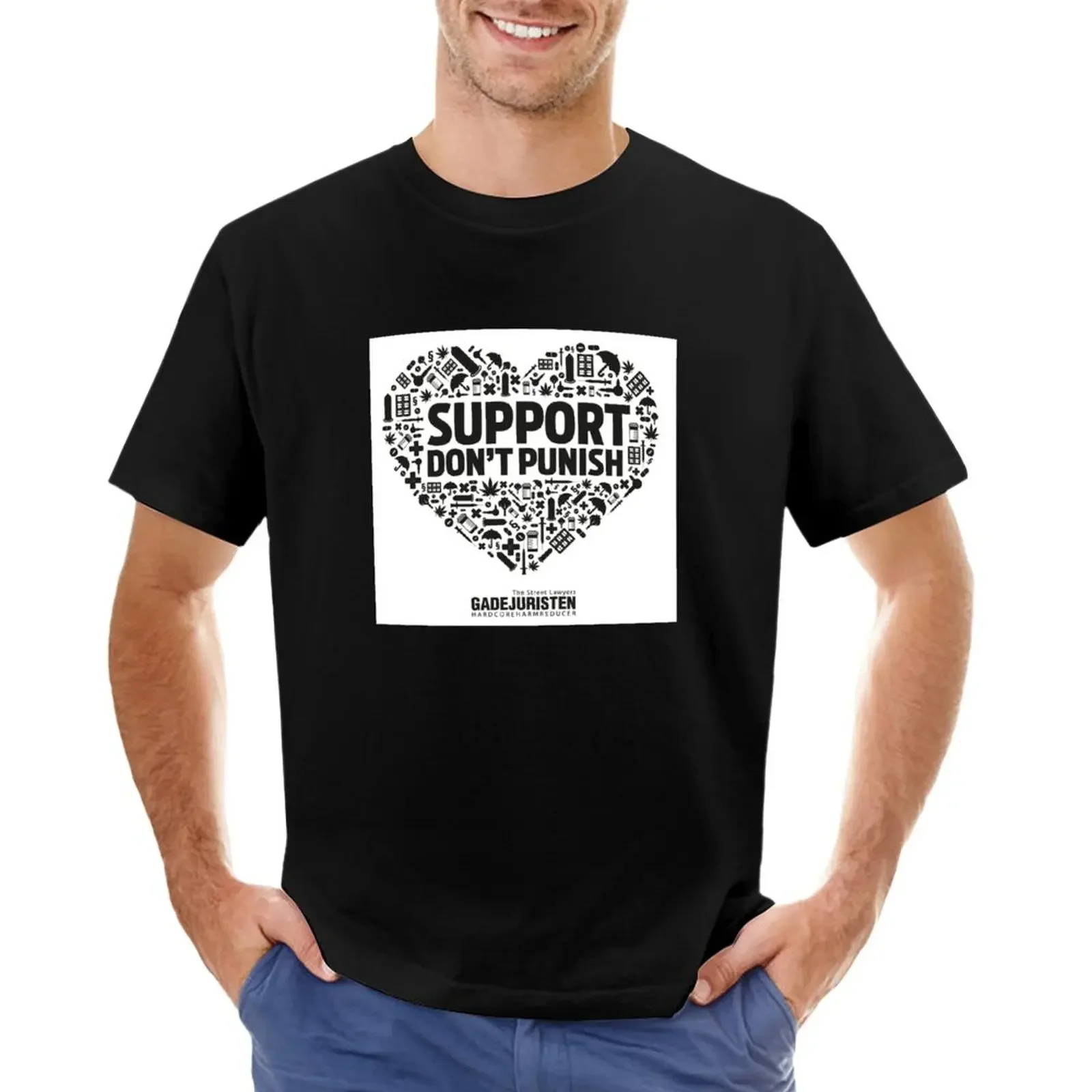 Футболка с надписью Support Don't кажь (Дания) простые милые футболки на заказ для