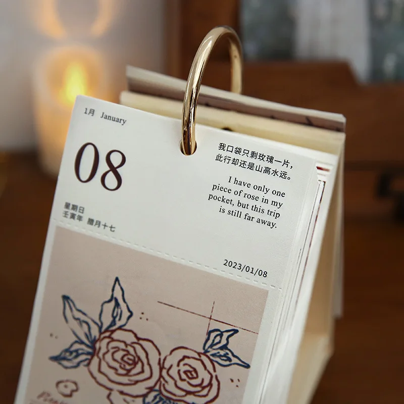 

The Rose Of 2023 365 Calendar Handpainted Desktop Calendar Art Day Page