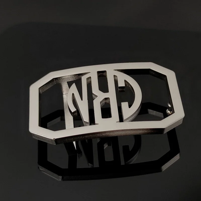 Customized High Quality Men's Belt Buckle Personalized Logo Initial Charm Men's Jeans Stainless Steel Belt Buckle Father Gift