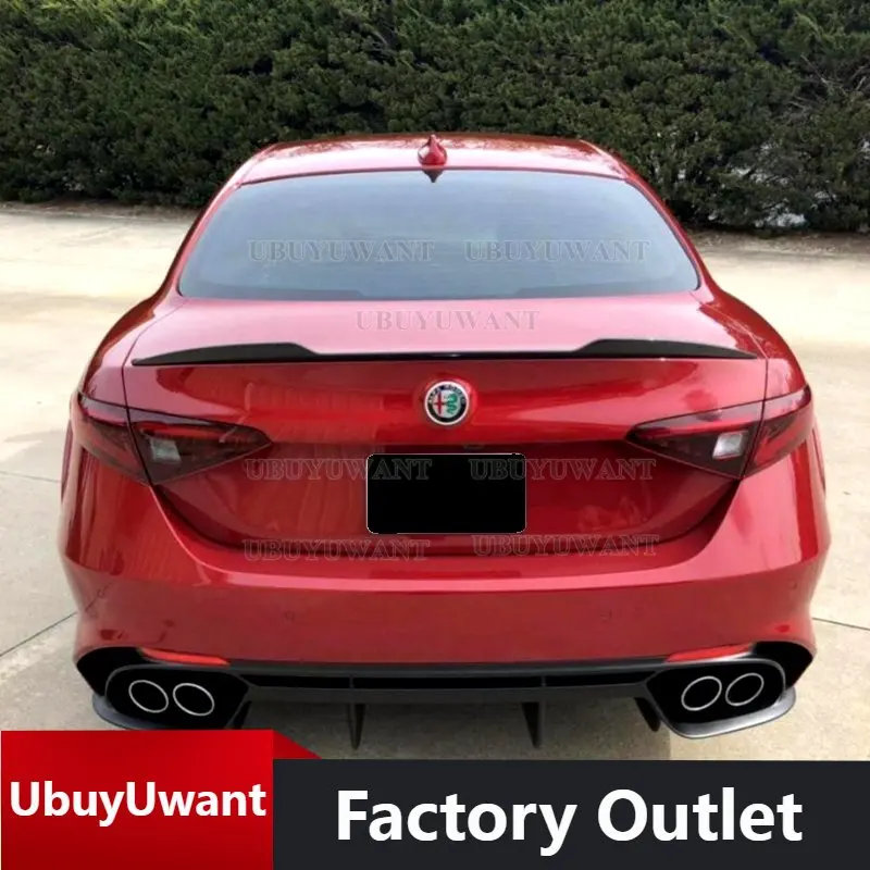 

Задний спойлер из углеродного волокна, спойлер для багажника, губа, крыла багажника для Alfa Romeo Giulia Sedan quadfoolo Verde 2015 2016 2017 2018 2019