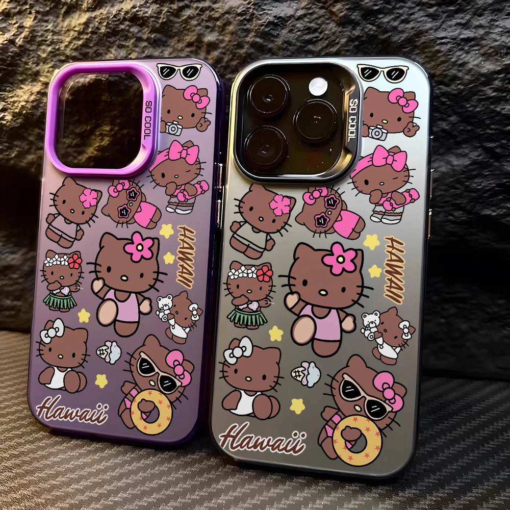 Чехол для телефона Beach Hello Kitty Oppo A94 A78 A74 A58 A57 A38 A17 Reno 10 8 7 6 T Z Pro Plus 4G 5G Матовый