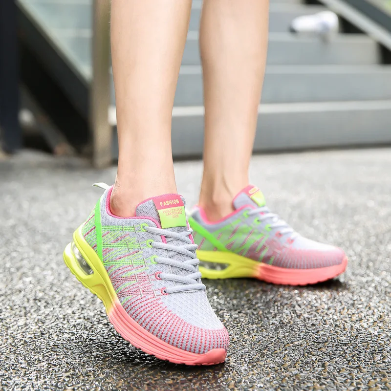 Women And Men Soft Running Shoe Lightweight Breathable Fitness Sneakers Outdoor Jogging Walking Athletic Cross Training Footwear