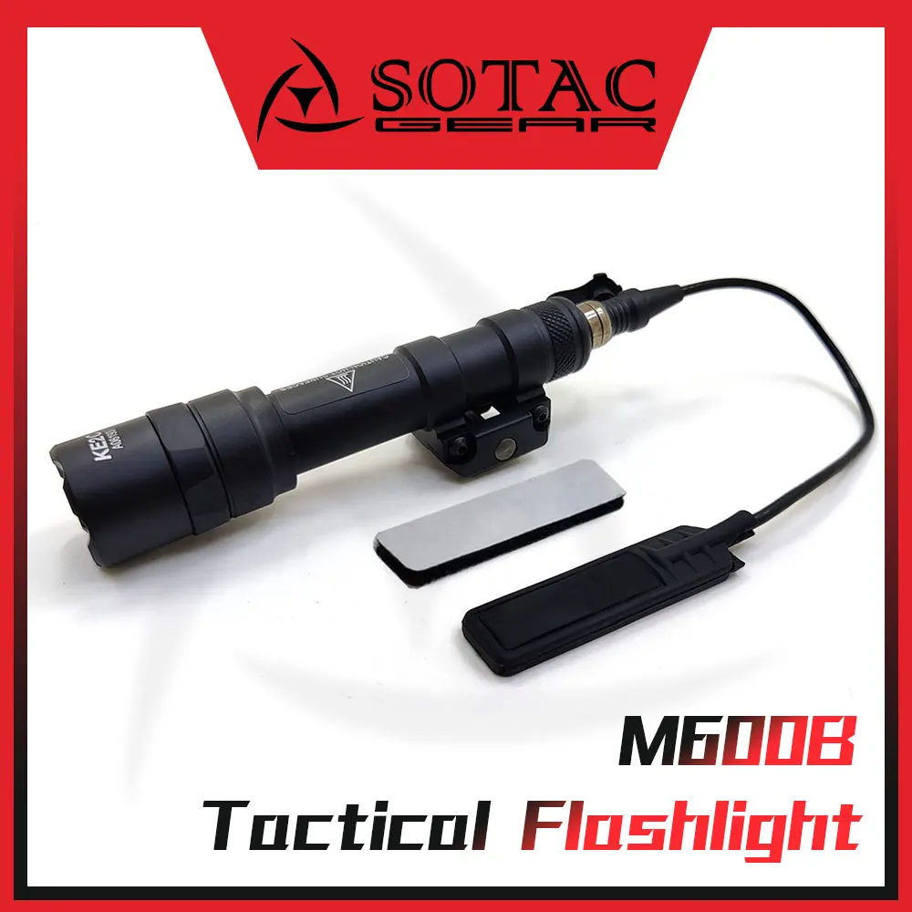 

SOTAC GEAR Tactical Light M300B Flashlight Fit 20mm Rail Scout Light White LED with Remote Pressure Switch