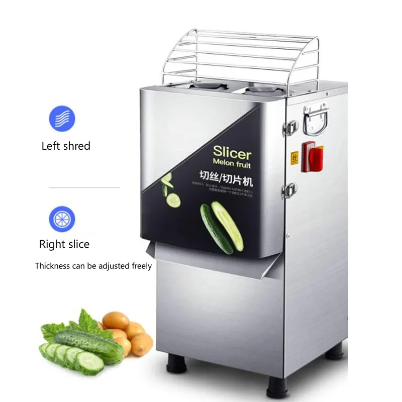 

1500W Vegetable Cutter Commercial Automatic Fruit Vegetable Slicer and Shredder Potato Radish Slices Cut Vegetable Machine
